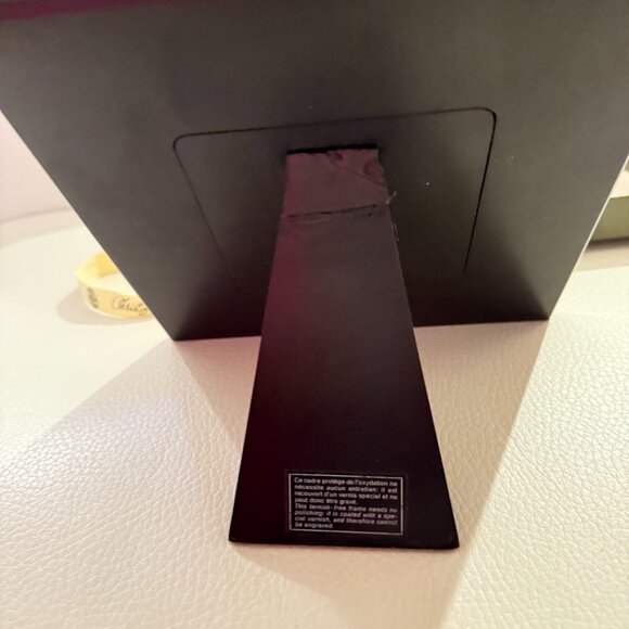 CHRISTOFLE 7.25” SQUARE Silver PHOTO FRAME WITH STARS - Picture 4 of 9